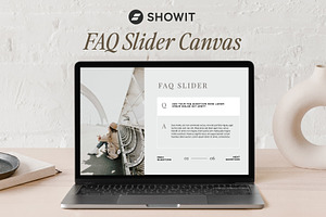 FAQ Slider Showit Template Add-on