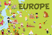 Cartoon map of Europe, an Animal Illustration by asantosg (Thumbnail 5 of 5)