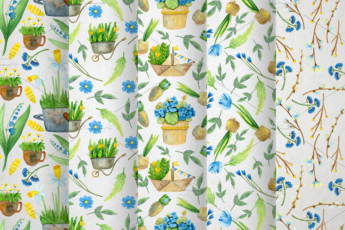 Watercolor Spring Set, a Decorative Illustration by annasokol_ (Photo 5 of 8)