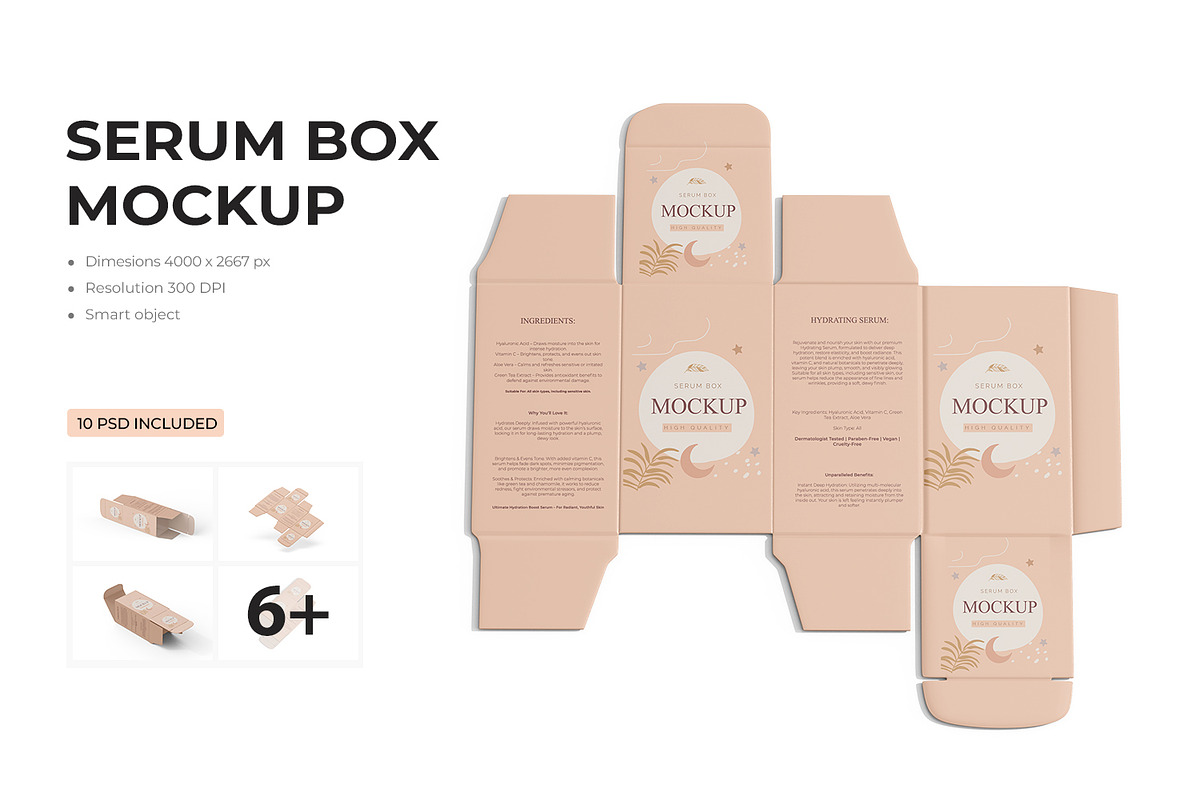 Unfolded Box Packaging Mockup, a Packaging Mockup by Ram Studio LLC (Photo 1 of 16)