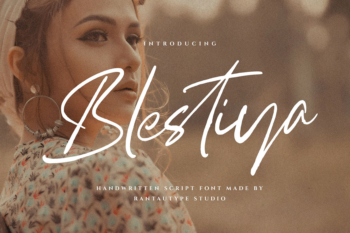 Blestiya Handwritten Script Font, a Handwritten Font by RantautypeStudio (Photo 1 of 17)