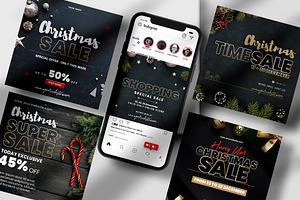 Christmas Sale Instagram SET PSD