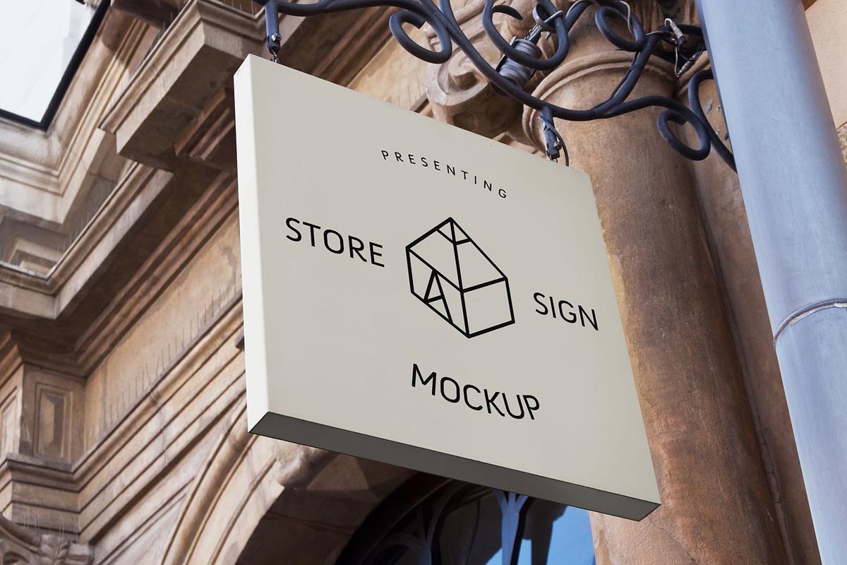 Store Signs Mock-Ups, a Mockup by Graphic Shelter (Photo 2 of 6)