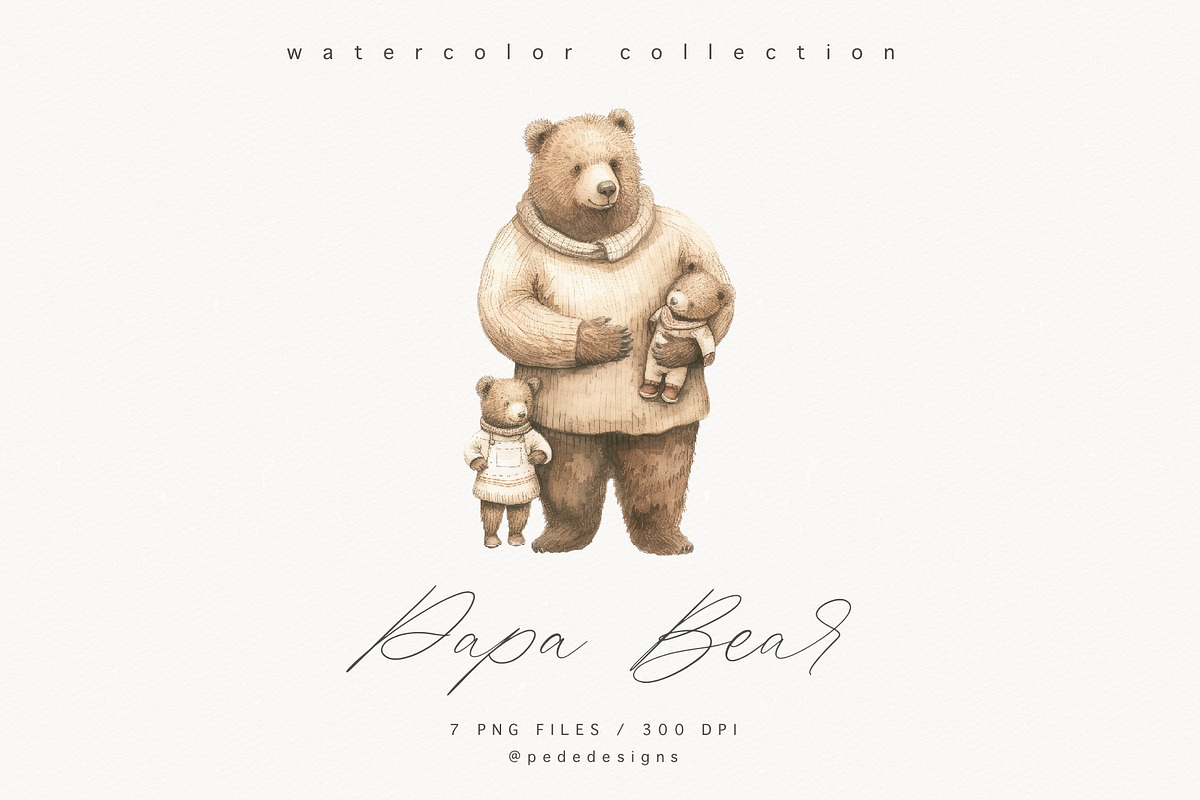 Papa Bear, an Animal Illustration by PeDe Designs (Photo 2 of 9)