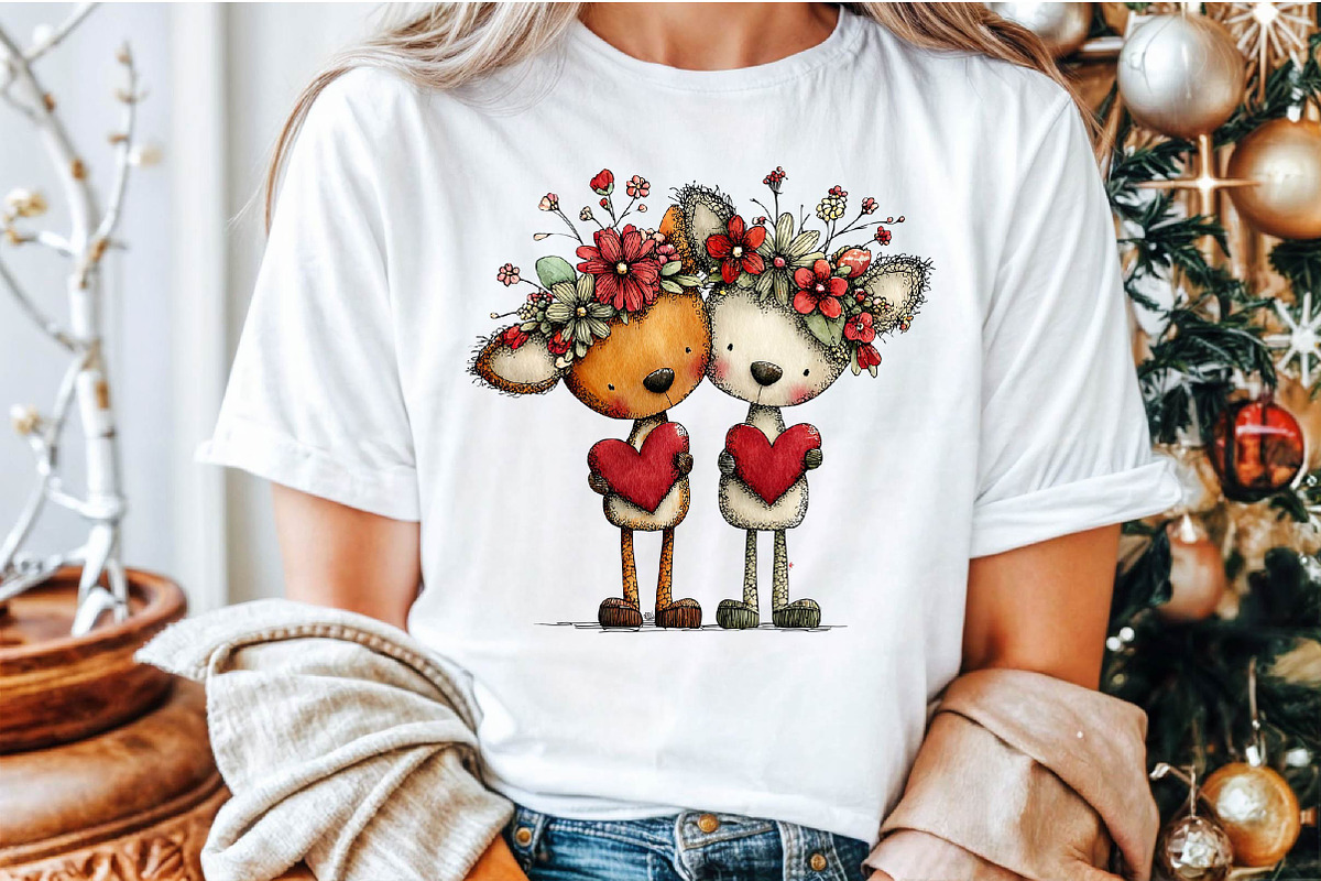 Whimsical Valentine Animal Couples C, an Illustration by Sublimation Artist (Photo 5 of 6)