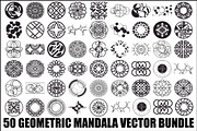 50 Geometric Mandala Vector Bundle, an Illustration by Designs_River (Thumbnail 1 of 51)