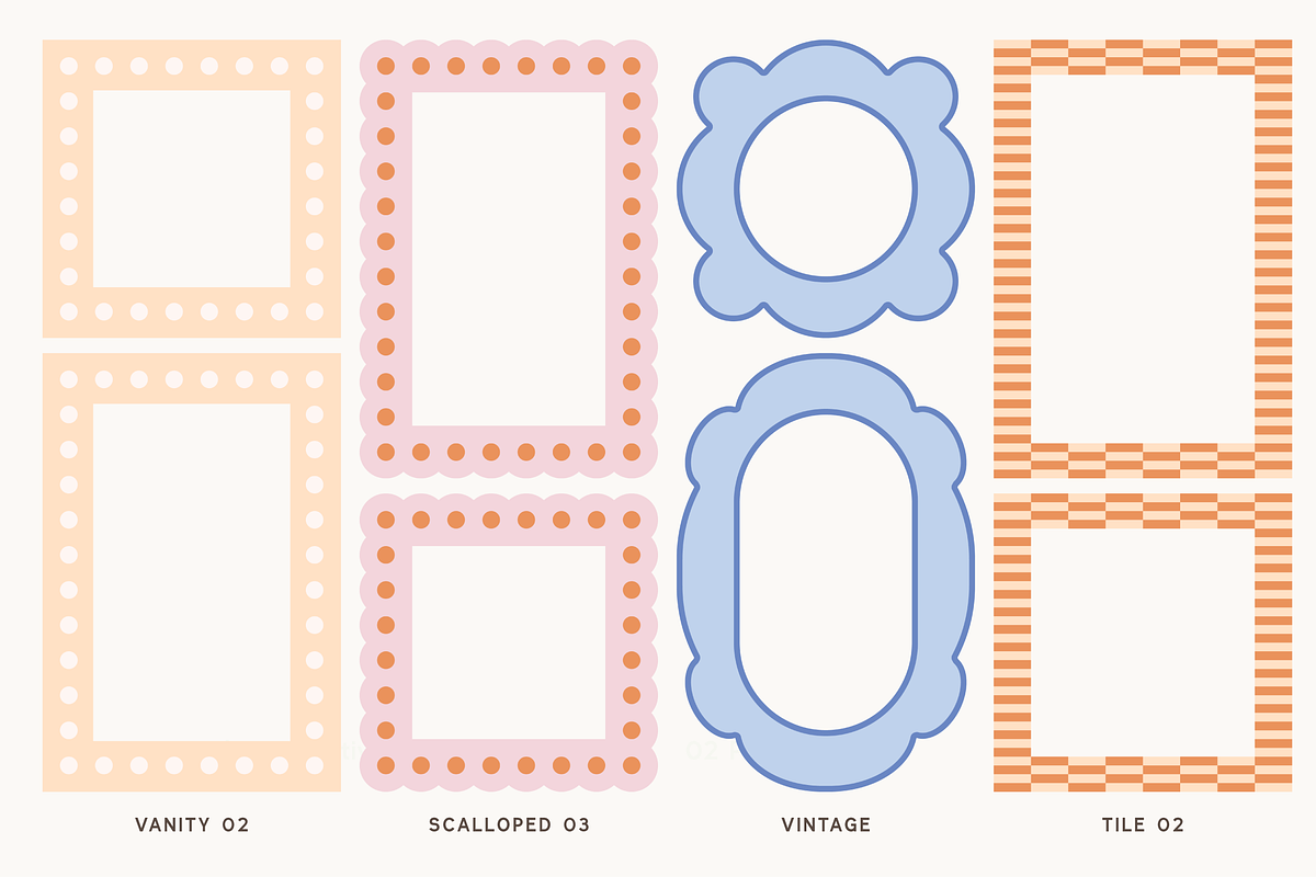 Pastel Pop Frames & Labels, a Graphic by cassi has hobbies (Photo 6 of 9)