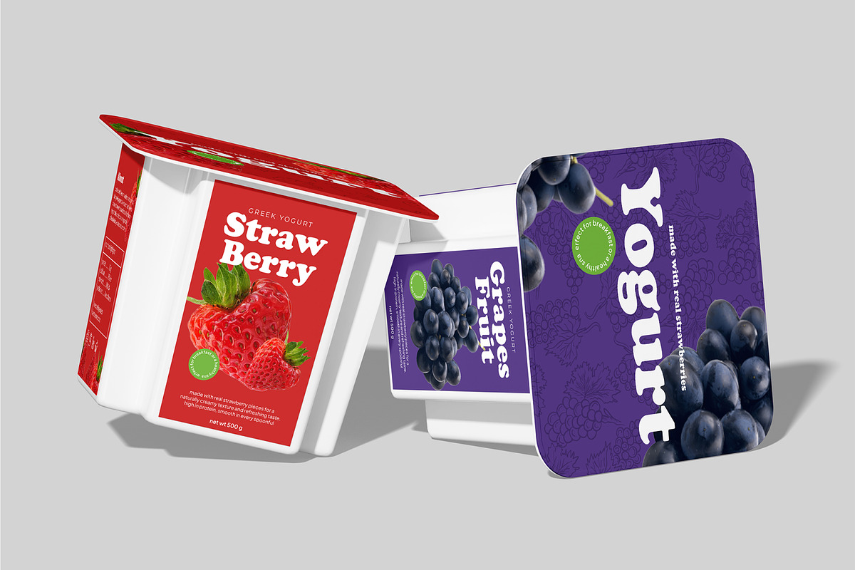 Yogurt Cup Mockup, a Packaging Mockup by Permadi Creative (Photo 2 of 5)