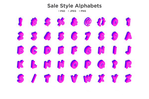 Sale Style Alphabet Abc Typography