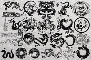 Dragon Procreate Stamp Brushes