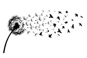 Dandelion Blow Silhouette Bundle, an Illustration by yasushie (Thumbnail 4 of 31)