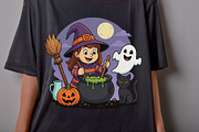 Cute Halloween Witch Cauldron., a Decorative Illustration by kaisorn (Thumbnail 4 of 6)