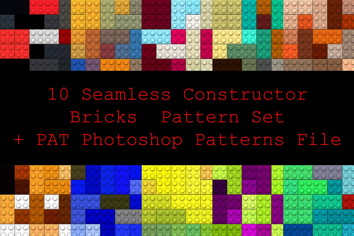 10 Constructor Bricks Patterns, a Palette Add-On by Kseniya-Omega (Photo 1 of 5)