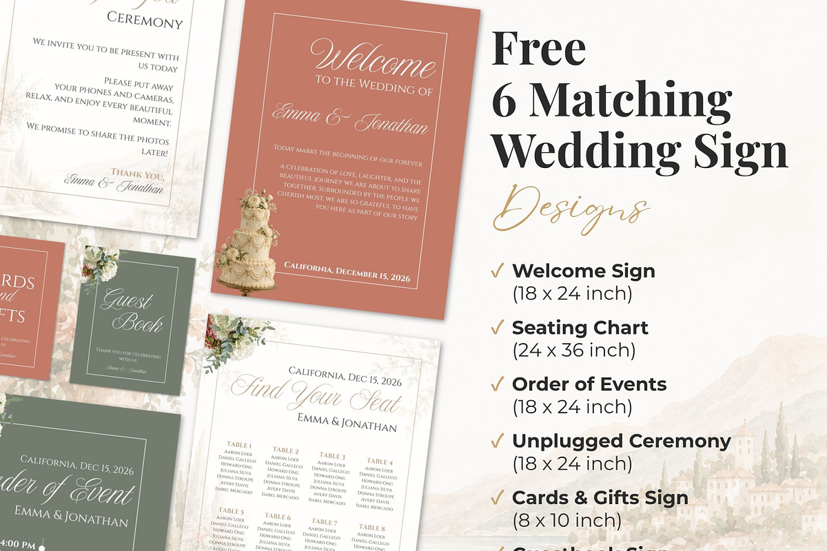 Green and Terracotta Wedding Website, a Landing Page Template by Everyday Perfection (Photo 8 of 12)