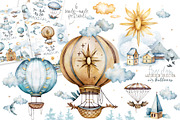 Hot Air balloons. Sky dreamer set., an Illustration by Ann Art Houze (Thumbnail 3 of 9)