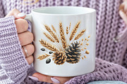 Beige & Black Autumn Clipart, an Illustration by CraftArtStudio (Thumbnail 5 of 6)