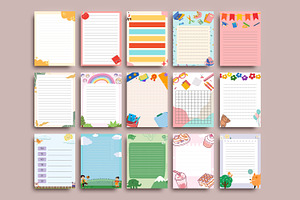 Kids Notebook Page Template