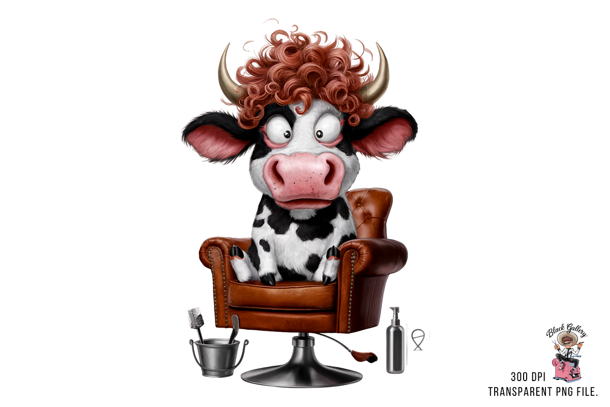 Cow Hair Beauty Salon PNG Bundle, a Graphic by Clipart Bloom (Photo 7 of 18)
