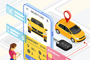 Car Sharing Service Concepts, a Person Illustration by TAlex (Thumbnail 3 of 6)
