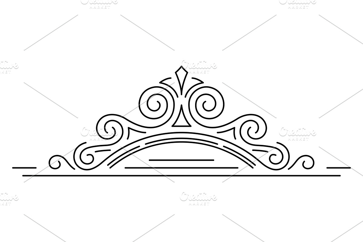 Line curl element., a Decorative Illustration by incomible