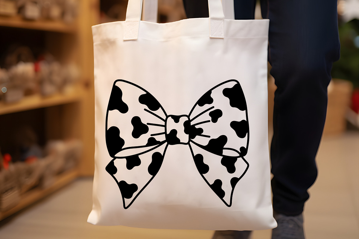 Coquette  Cow Print Bow SVG, an Illustration by Rose Art (Photo 4 of 6)