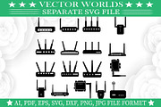 WIFI Router SVG, WIFI Router SVG, an Object Graphic by VectorWorlds (Thumbnail 1 of 3)