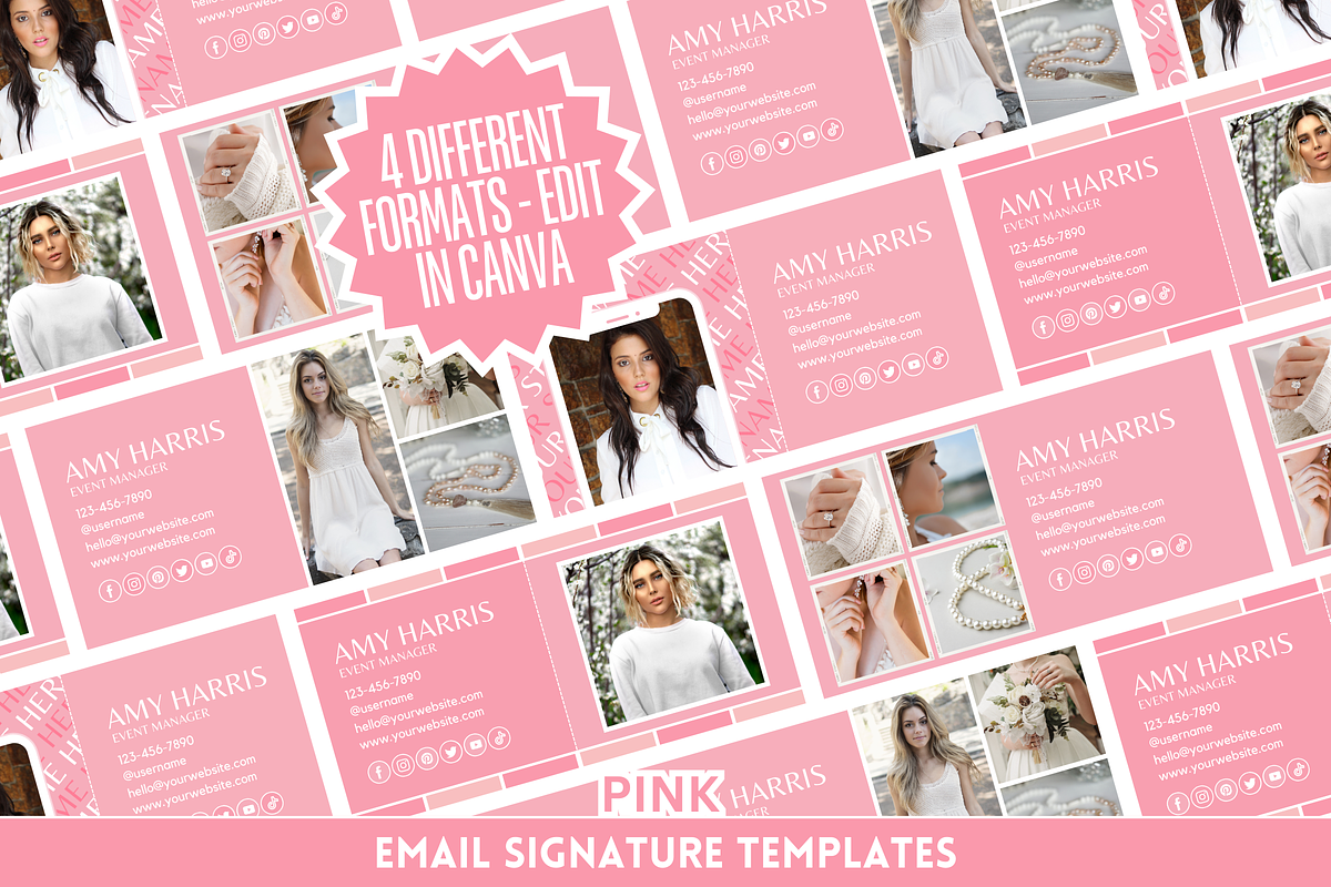 Canva Email Signature Bundle, an Email Template by SunshineStudioBoutique (Photo 1 of 9)