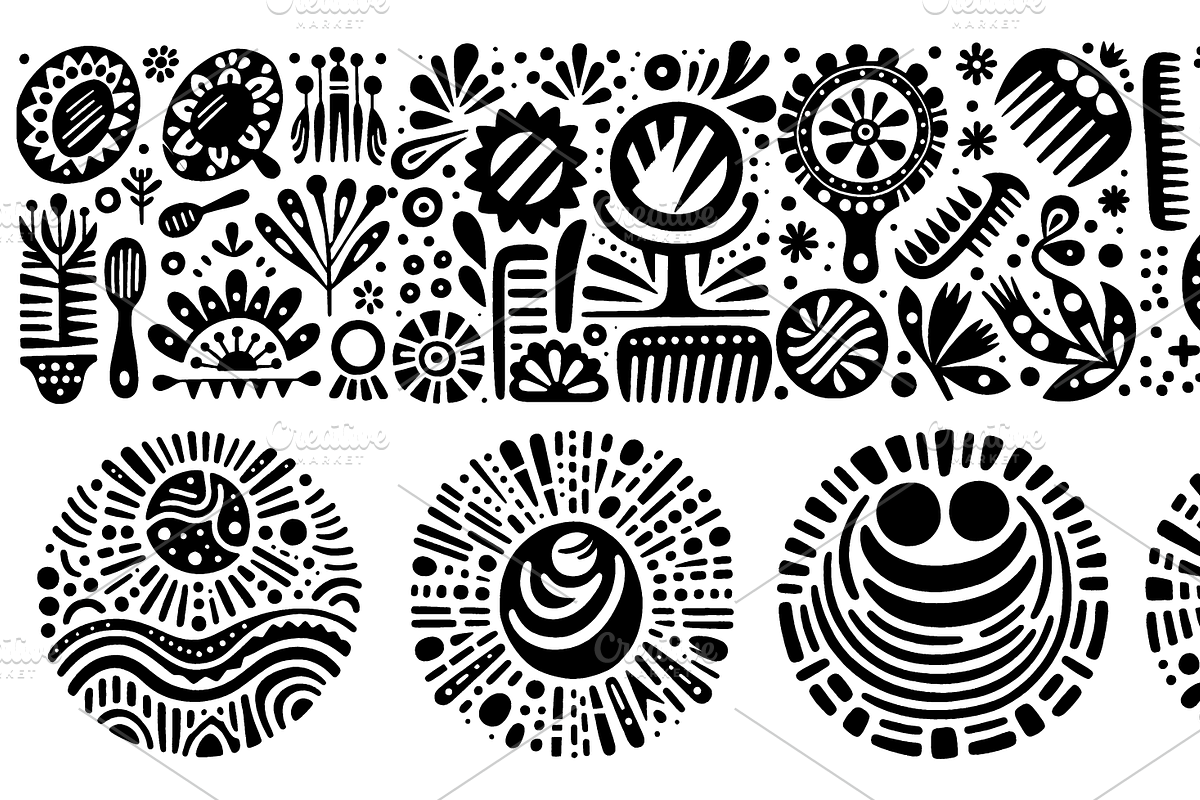 Vintage Fruits Folk Art, a Decorative Illustration by devastd (Photo 8 of 27)