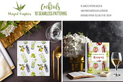 Cocktail 10 seamless patterns, a Graphic by Winged Graphics (Thumbnail 3 of 4)
