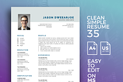 Resume Template 35, a Resume Template by graphicalcium (Thumbnail 1 of 3)