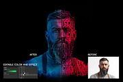 Text Portrait Photoshop Effect FX v1, a Brushes & More by INTENTFX (Thumbnail 5 of 10)