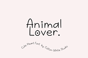 Animal Lover Cute Heart Font, a Script Font by Sofia Skoog (Thumbnail 1 of 11)