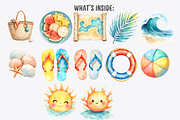 Summer Vacation Clipart, a Decorative Illustration by Anca Digital Vibe (Thumbnail 6 of 9)