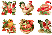 Watercolor Birds Clipart, a Seasonal Illustration by CreationArt (Thumbnail 3 of 5)