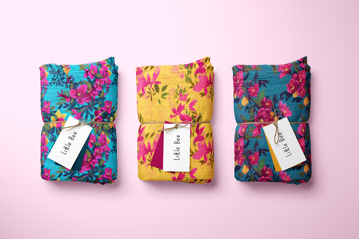 Pink Blooming Floral Patterns, a Pattern Graphic by Ninterints (Photo 12 of 20)
