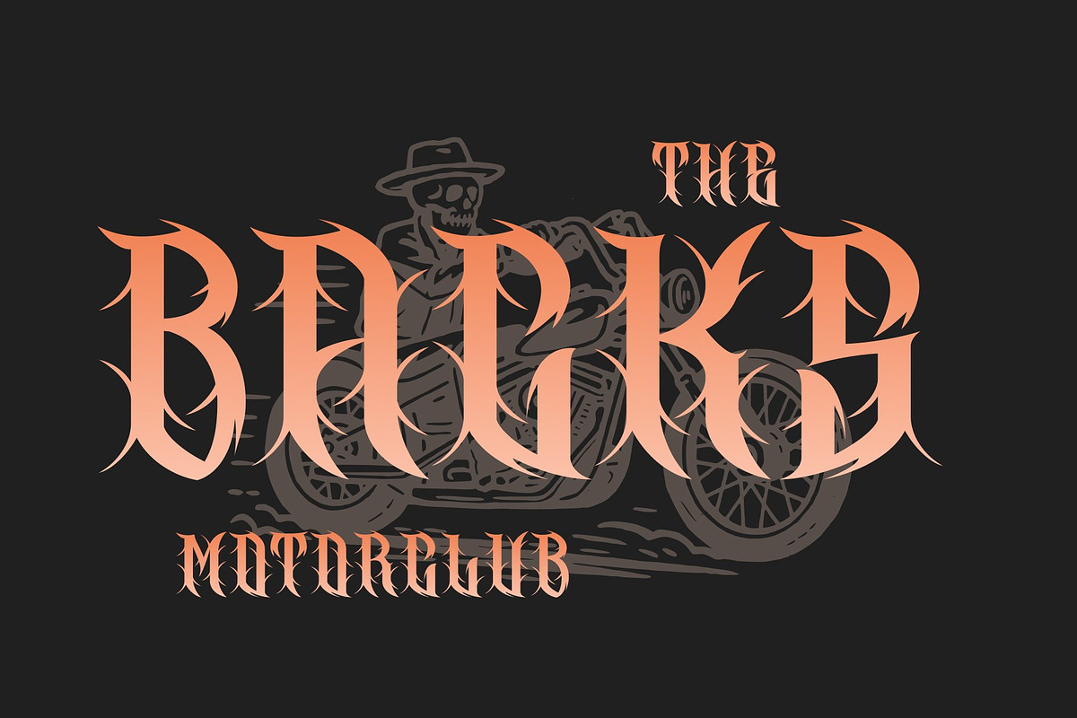 CS Wraith – Black Metal Font, a Blackletter Font by Craft Supply Co. (Photo 5 of 8)