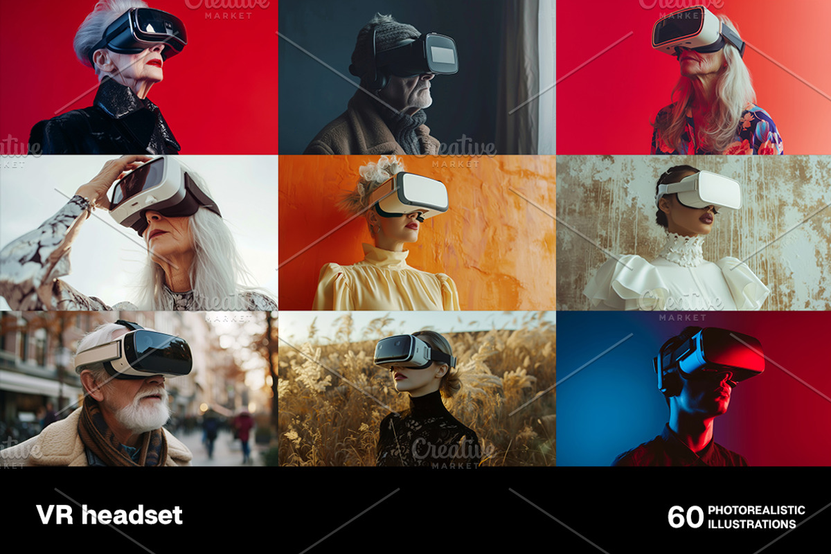 VR Headsets. 60 images, a Technology Photo by Handmadefont (Photo 9 of 13)