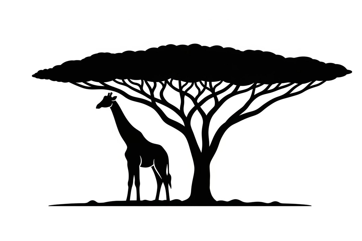 Giraffe Safari Silhouette Vector Bun, an Illustration by Designer_Momina (Photo 7 of 51)