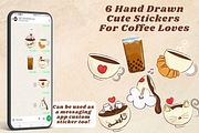 Cute Stickers For Coffee Lovers, an Illustration by tawakkultales (Thumbnail 1 of 4)