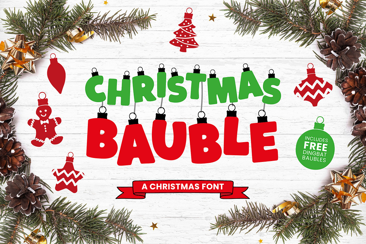 CHRISTMAS BAUBLE | a Festive Font, a Font by Little Type Factory (Photo 1 of 10)