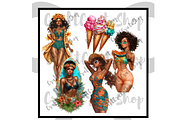 Black Woman Summer clipart, an Illustration by CraftCrateShop (Thumbnail 5 of 7)
