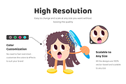 Animated Hair Care Stickers, an Outline Icon by Vectors Market (Thumbnail 4 of 7)