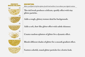 Gold & Glitter Procreate Brushes