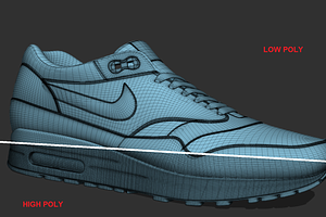 NIKE AIRMAX 1 SNEAKERS Low-poly