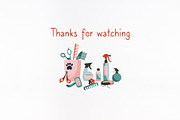 Dog grooming. Pet care, an Animal Illustration by Anna Summer (Thumbnail 6 of 6)
