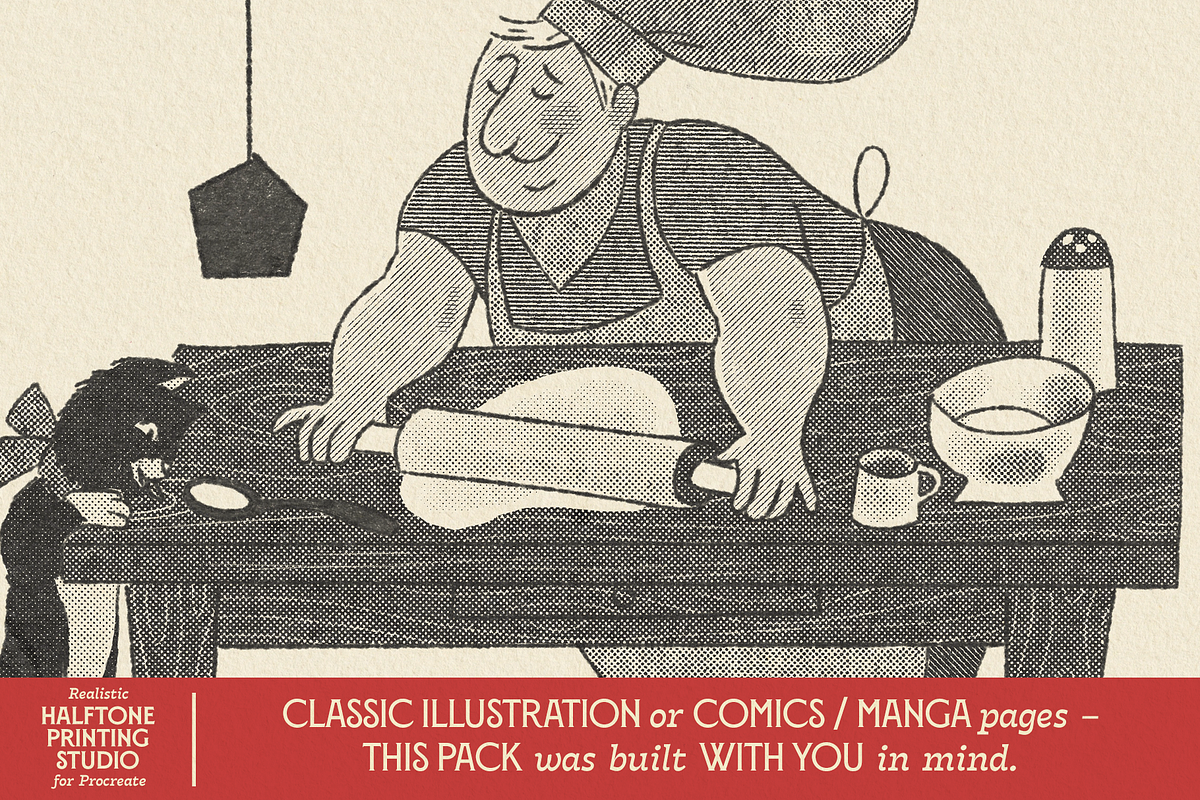 VV Halftone Printing Studio, a Brush Add-On by Vintage Voyage Supply (Photo 5 of 12)