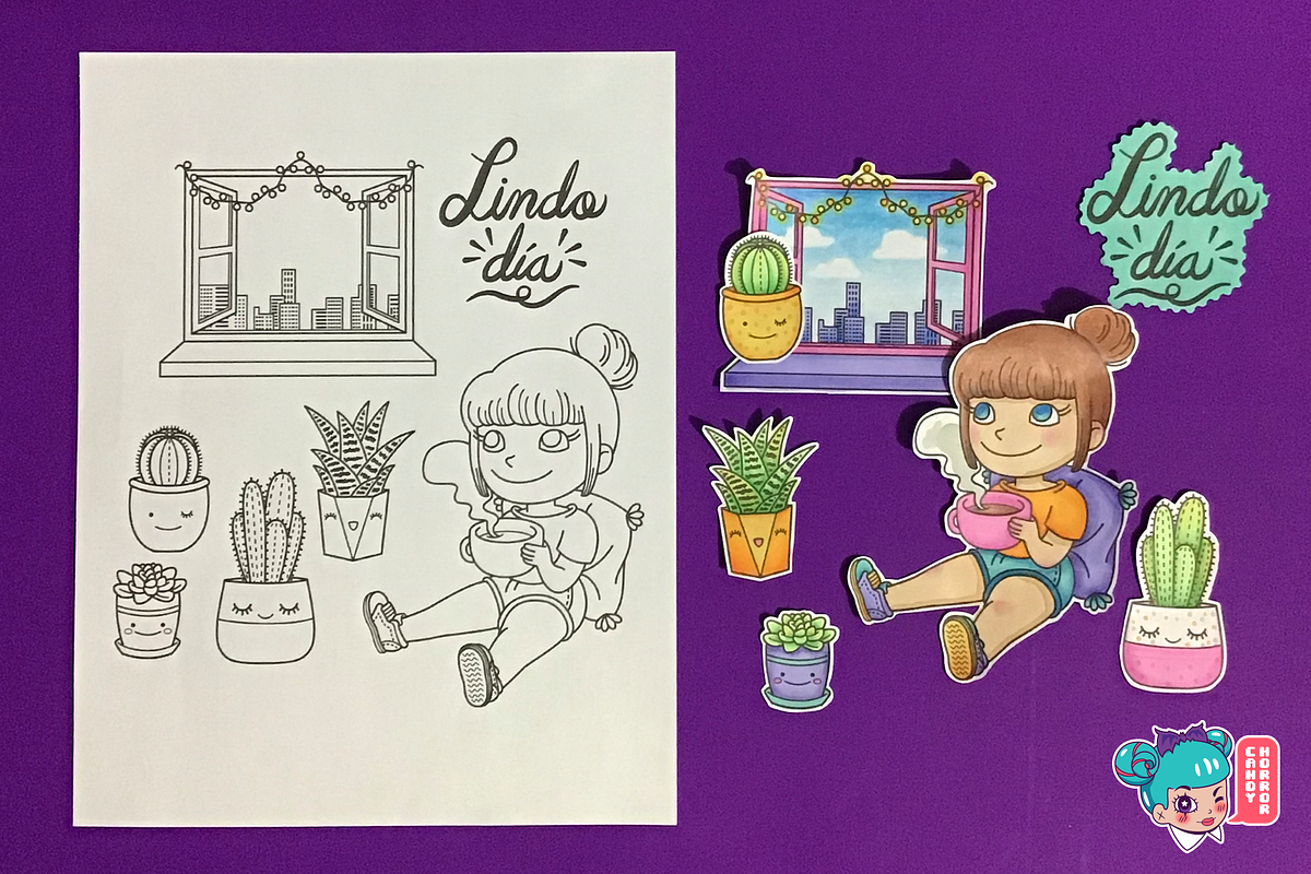 Lindo Día - Sello Digital Digistamp, an Illustration by Candy Horror Shop (Photo 2 of 3)