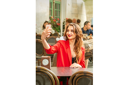 Tourist young caucasian woman in a, a Person Photo by okskukuruza