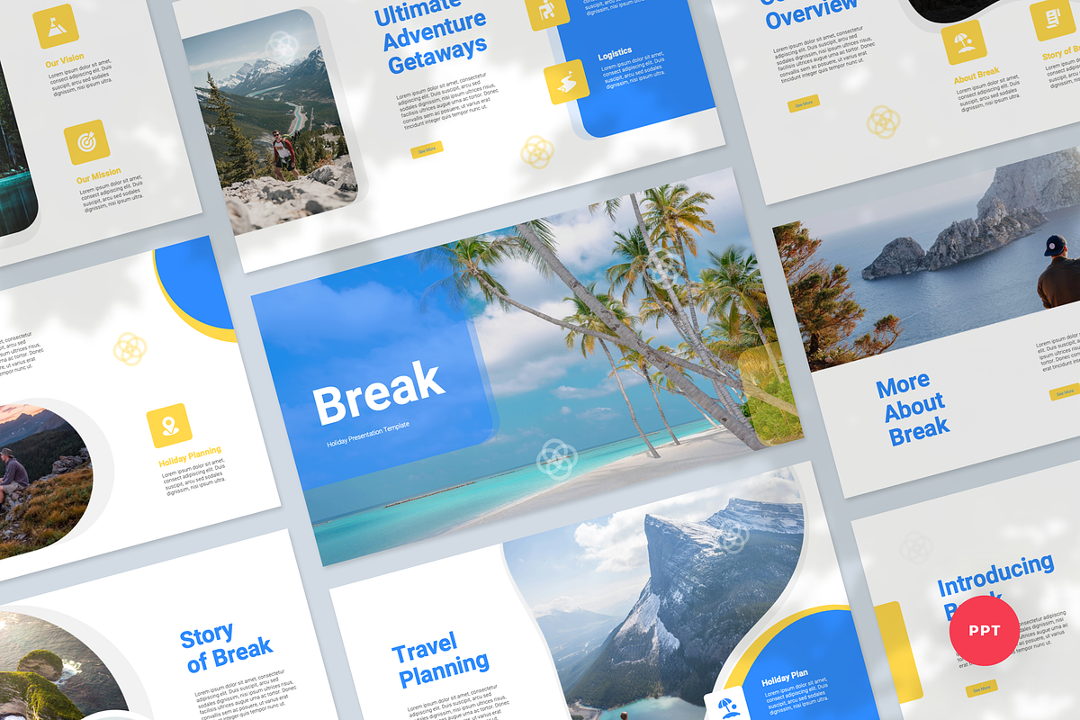 Holiday PowerPoint Template, a Presentation Template by Flat Icons (Photo 1 of 4)