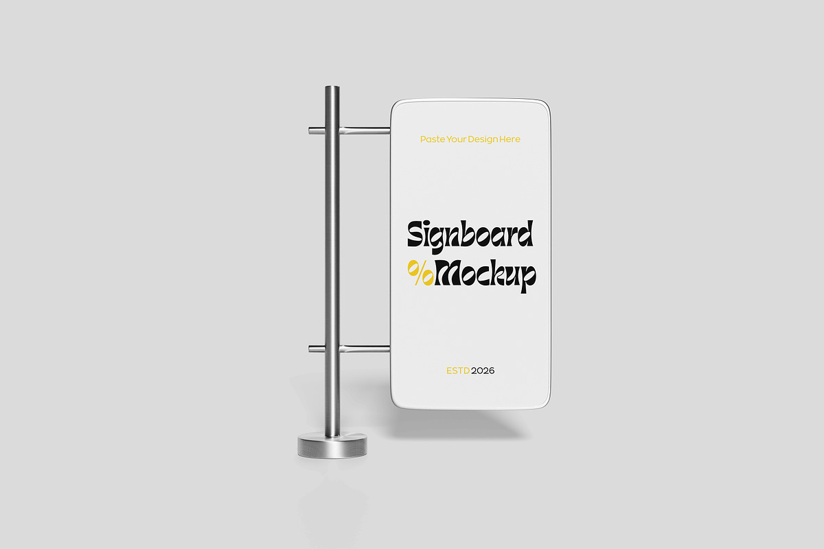 Modern Outdoor Signboard Mockup, an Advertising Mockup by AnasStudio (Photo 2 of 5)